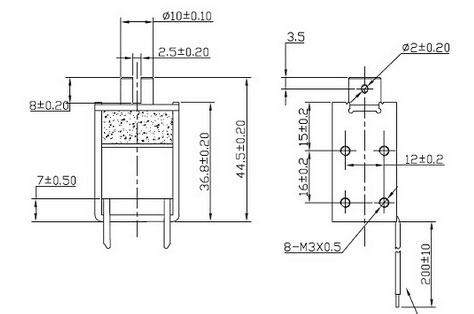 停车闭锁单保持式星空在线(中国)唯一官方网站尺寸图