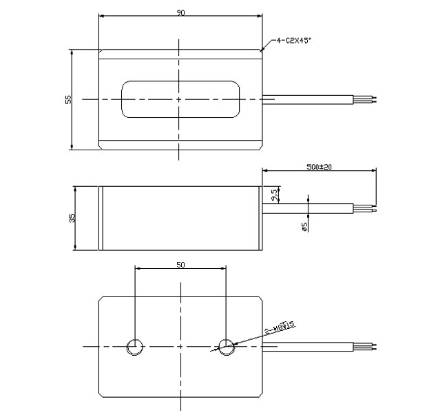 24V方形吸盘星空在线(中国)唯一官方网站-机械手电磁吸盘尺寸图