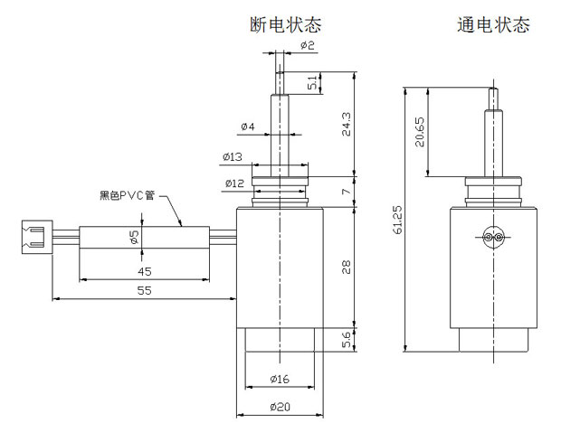 推动式圆管星空在线(中国)唯一官方网站尺寸图